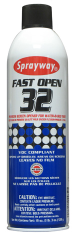 Sprayway #32 Fast Open Premium Water Based Screen Opener and Cleaner